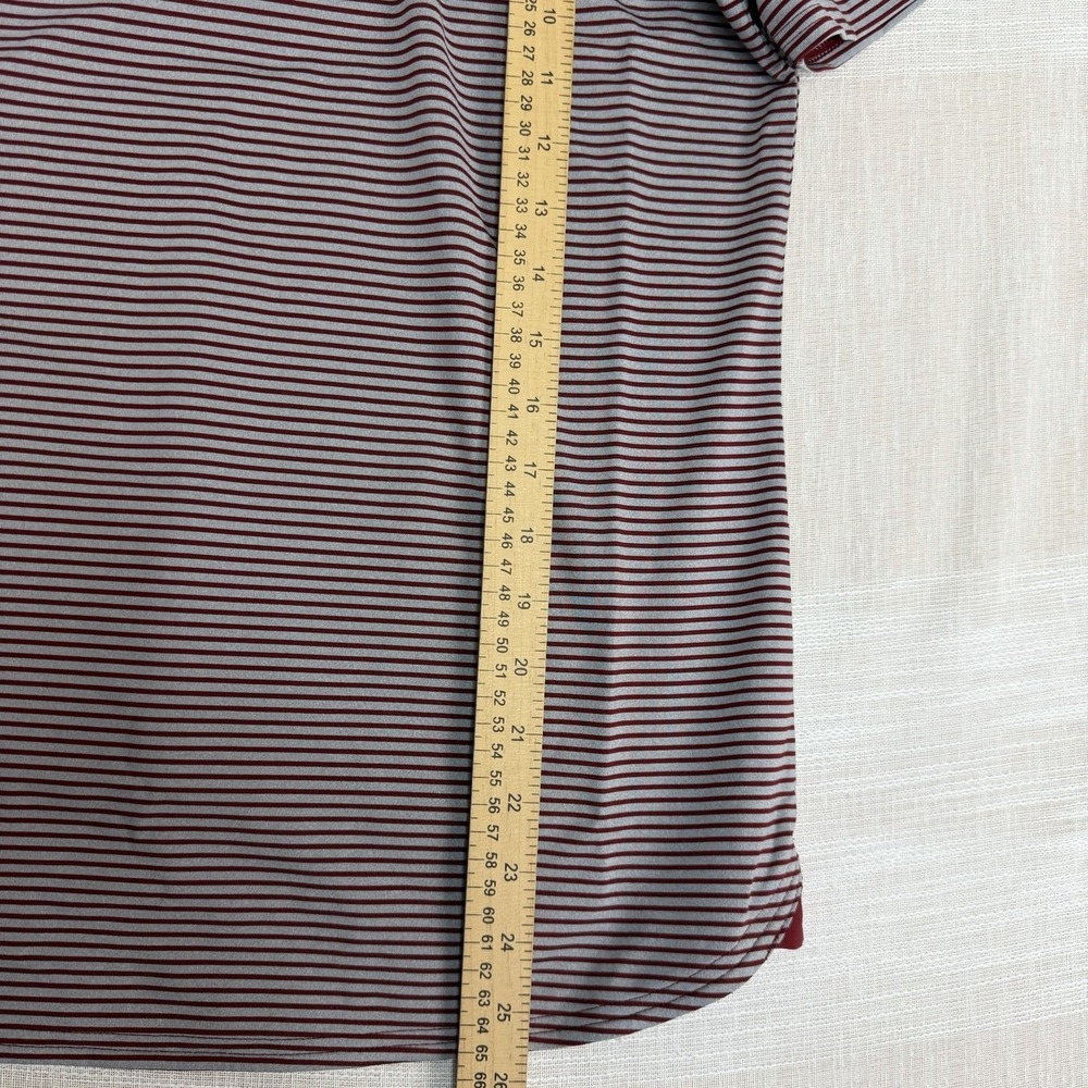 New Under Armour Women's HeatGear Zinger Striped Golf Shirt Small Polo S Maroon - Picture 8 of 11